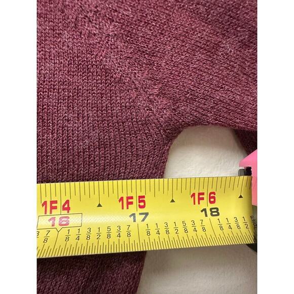 NWT Burgundy Size Small Maroon Wool Blend Long Sleeve Tie Front Sweater Casual - Picture 6 of 7
